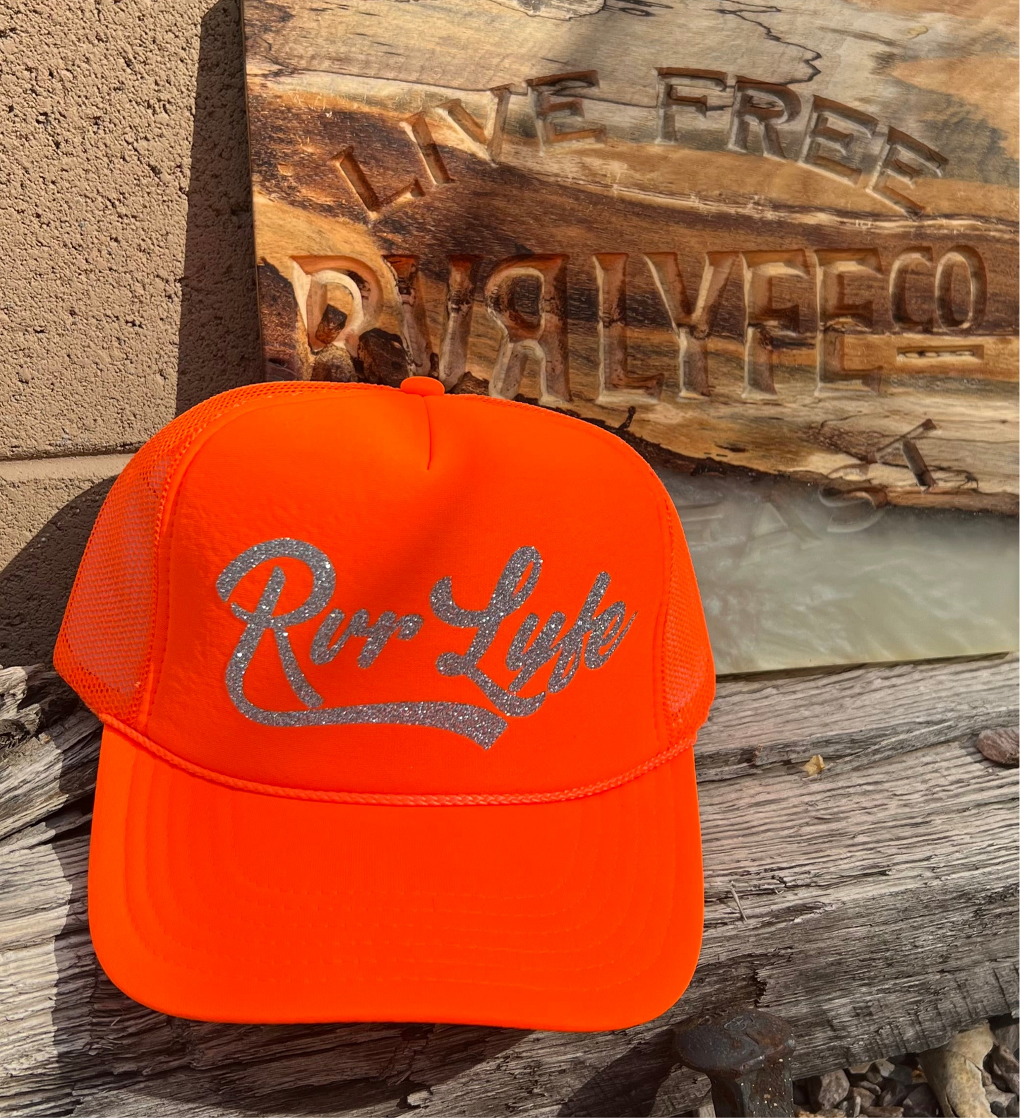 Silver/Orange Trucker Hat