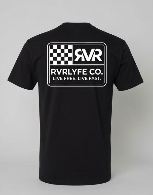White/Black Checkered Tee