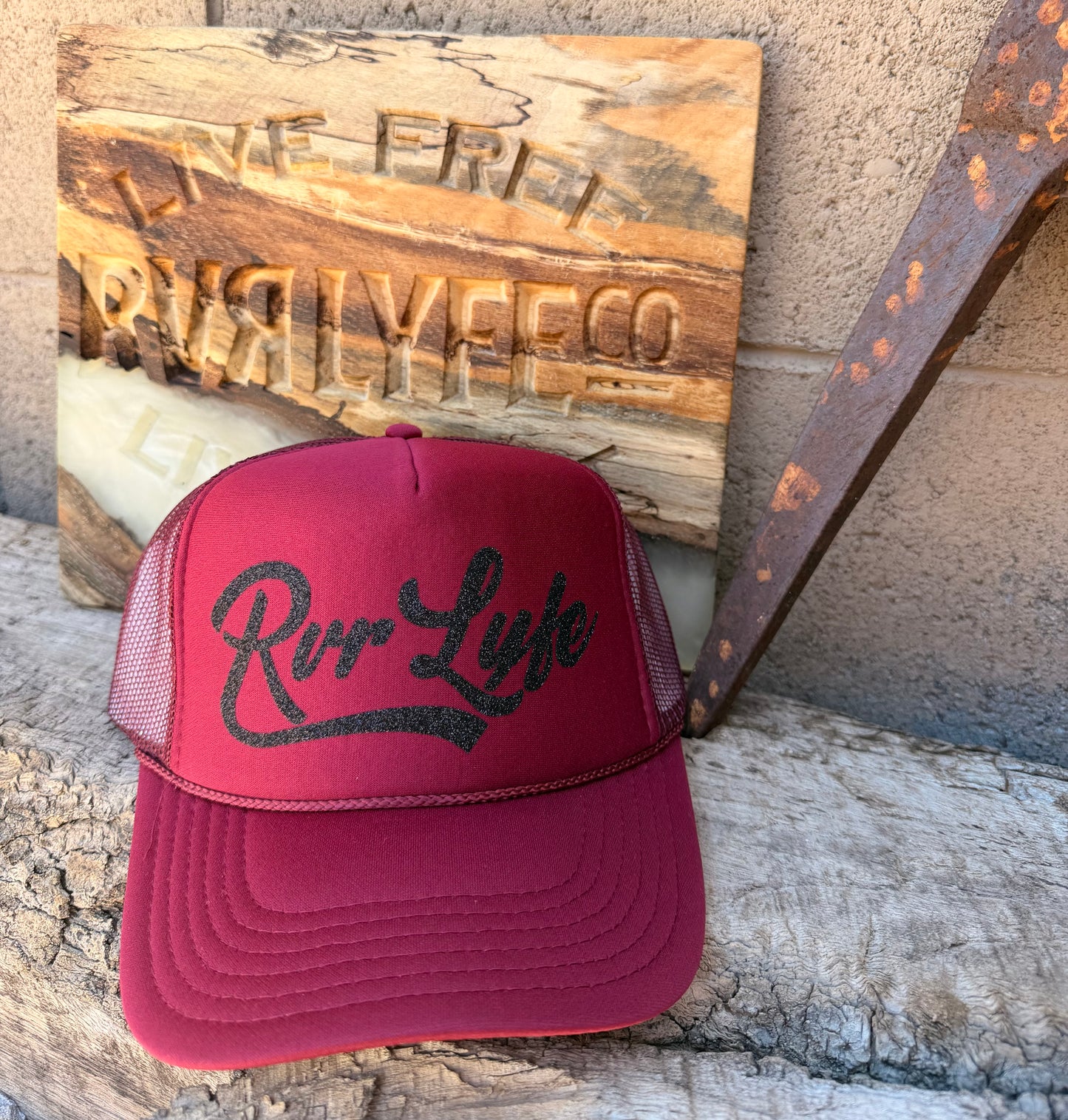 Maroon & Black Trucker Hat