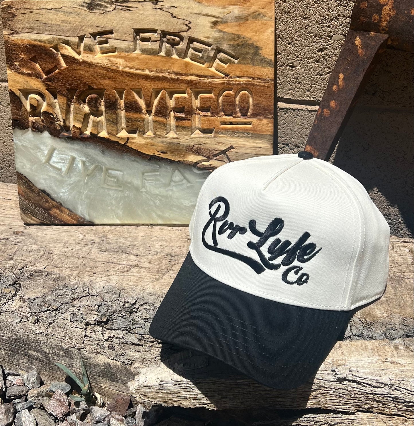 Tan & Black Hat