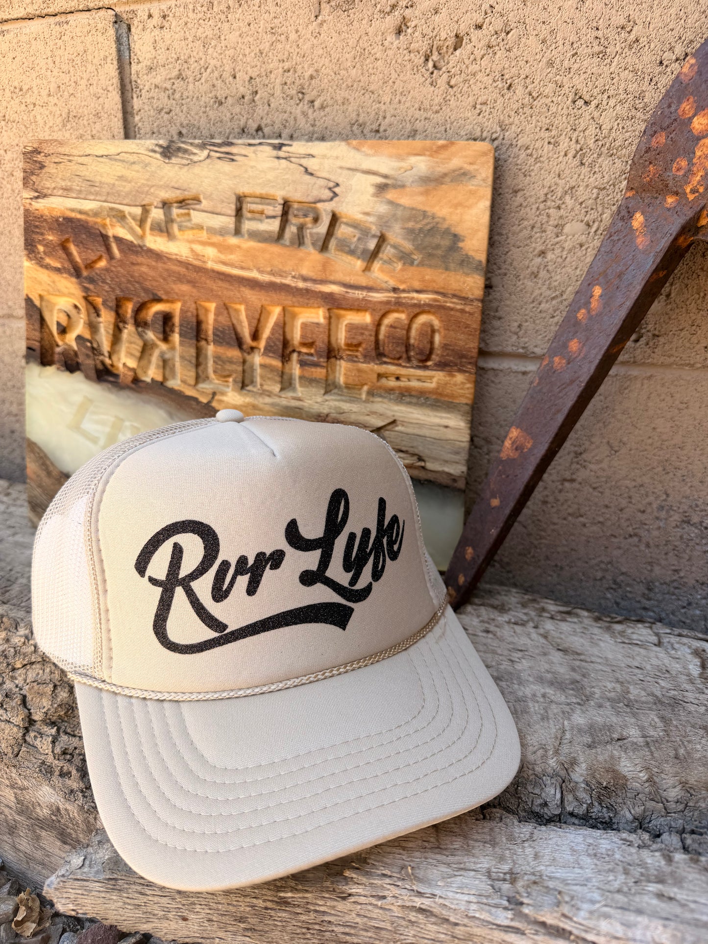 Tan & Black Trucker Hat