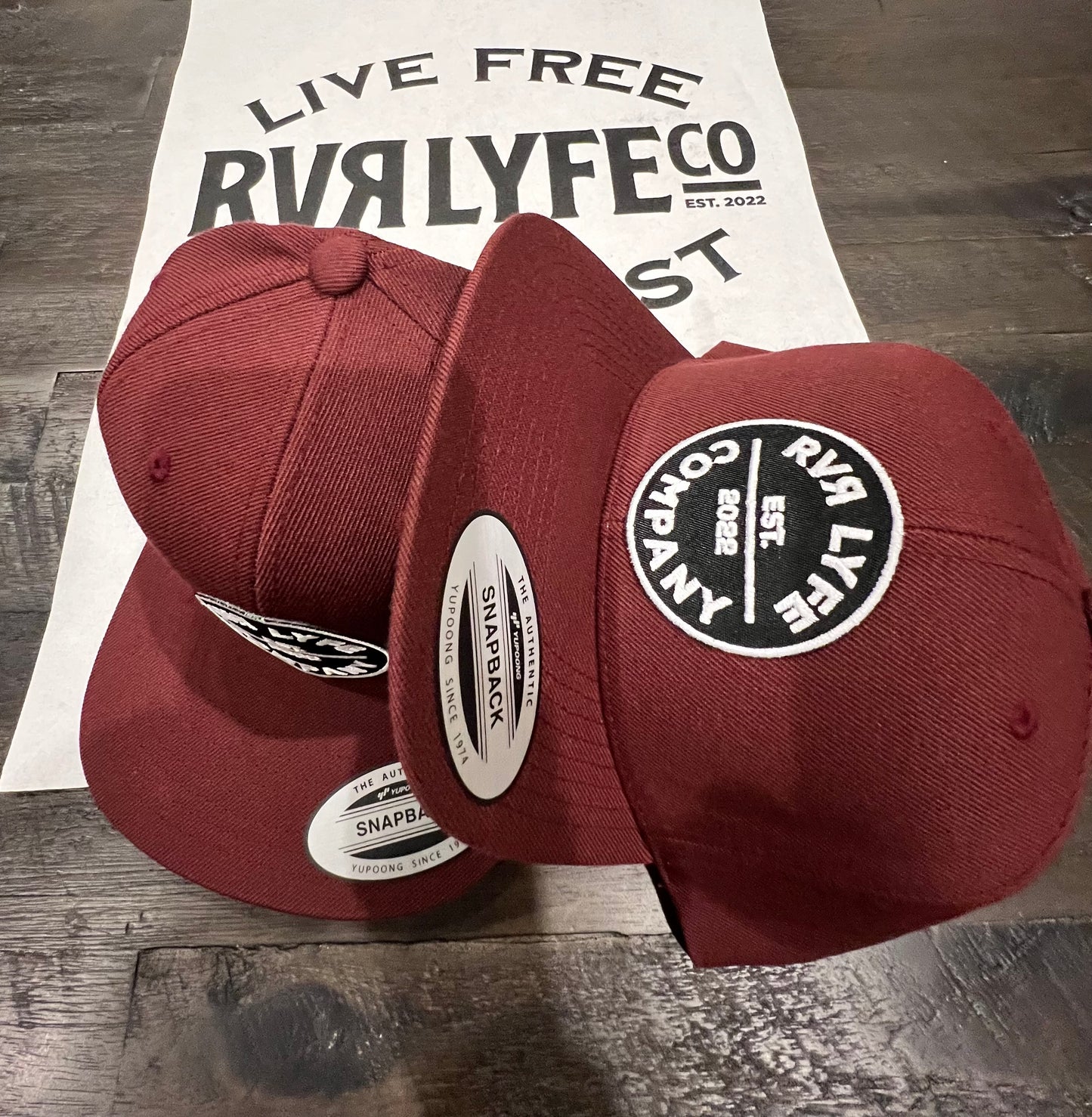 The Maroon RVR LYFE CO. Patch Hat